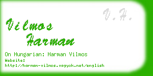 vilmos harman business card